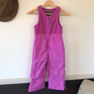LLBean snowbibs, size 4T